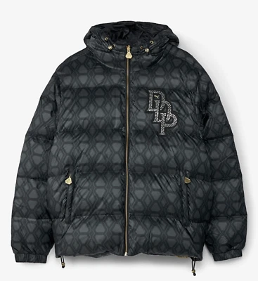NWT PUMA x DAPPER DAN REVERSIBLE BOMBER PUFFER RHINESTONE LOGO COAT JACKET XL - Image 1 of 4