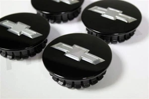 4pc Black w/ Silver Bowtie Wheel Cap for 2011 2012 2013 2014 2015 Chevrolet Volt - Foto 1 di 1