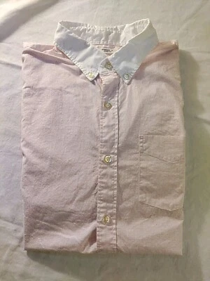 Camisa de Vestir GAP Ajuste Estándar Elastizada Rosa Blanco Cuadros Algodón Manga Larga L Nueva Sin Etiquetas Foto 1 de 4