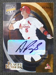 ⚾ ALBERT PUJOLS - 2002 Donruss Best of Fan Club League Leaders #LL-26 AUTO /300 - Picture 1 of 3