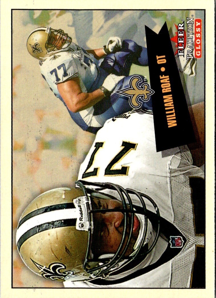2001 Fleer Tradition Glossy Willie Roaf #198 New Orleans Saints Football Card