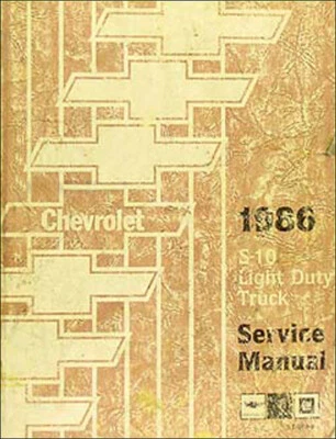 Manuale Di Servizio Originale Per Camion Chevrolet S 10 Pickup S10 Blazer 1986 - Immagine 1 di 2