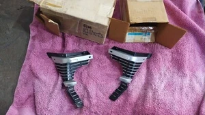 NOS GM 393111 393112 GRILLE EXTENSION TRIM 69 CHEVELLE KH RH PAIR - Picture 1 of 4