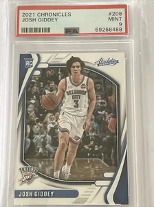 Panini Chronicles Absolute #208 2021 Josh Giddey novato PSA 9 Thunder - Imagen 1 de 3