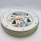 4 Sango Silent Night 10-3/4" Plates Christmas Joan Luntz Made In Korea