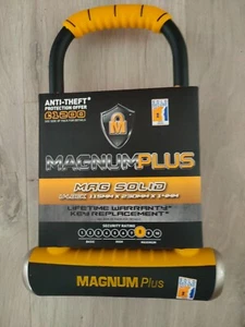 Magnum Plus Mag Solid Heavy Duty U Lock Bike Shackle D Lock 115mm X 230mm x 14mm - Picture 1 of 2