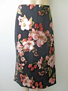ECI BLACK & MULTI-COLOR METALLIC FLORAL DESIGN SKIRT SIZE 3X - NEW - Picture 1 of 6