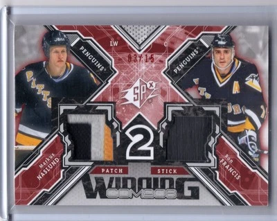 2013-14 SPx Winning Combos Patch Red #WC-NF Markus Naslund Ron Francis 3/15 - Image 1 of 2