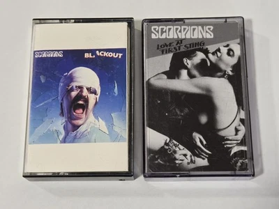 (2) Vintage 1982 & 1984 Scorpions Cassette Tapes Blackout & Love At First Sting - Image 1 of 4