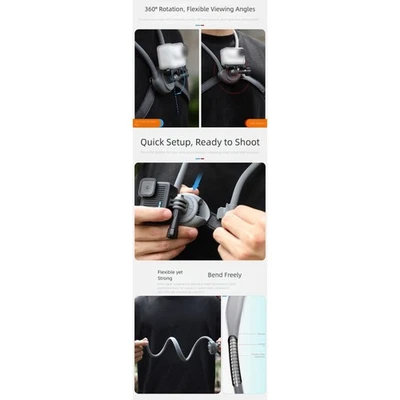 Lightweight Neck Mount for Insta360 GO Camera for Stable First Person Footage - Image 1 of 4