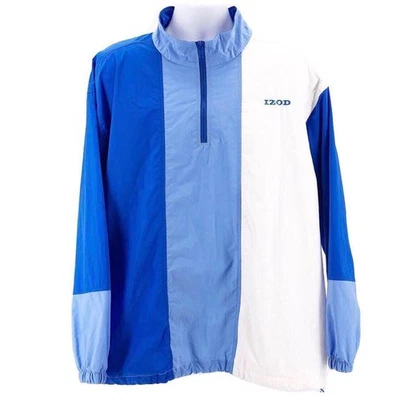 Chaqueta cortavientos IZOD años 90 bloque de color cuarto cremallera jersey años 90 vintage Foto 1 de 4