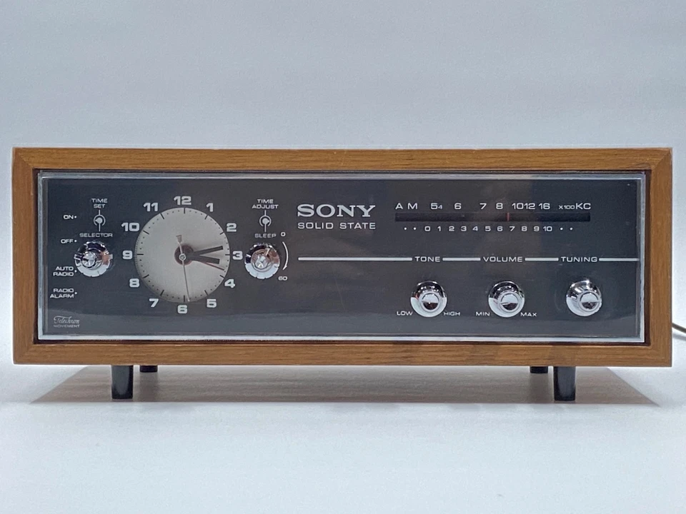 Vintage Sony Solid State Transistor Clock Radio Model 8RC-54 Retro 1960s V.Clean - Image 1 of 4