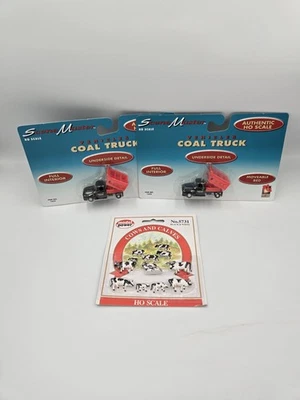 Scene Master Coal Trucks (2) And Model Power Cows And Calves For Model HO Scale - Image 1 of 4