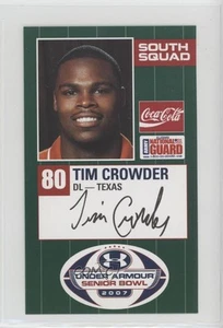 2007 Under Armour Senior Bowl Tim Crowder #80 Rookie RC - Picture 1 of 3
