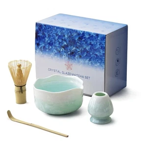Natural Crystal Flower Matcha Set - 4 Pcs Food Grade Matcha Kit with Spouted ... - Bild 1 von 8