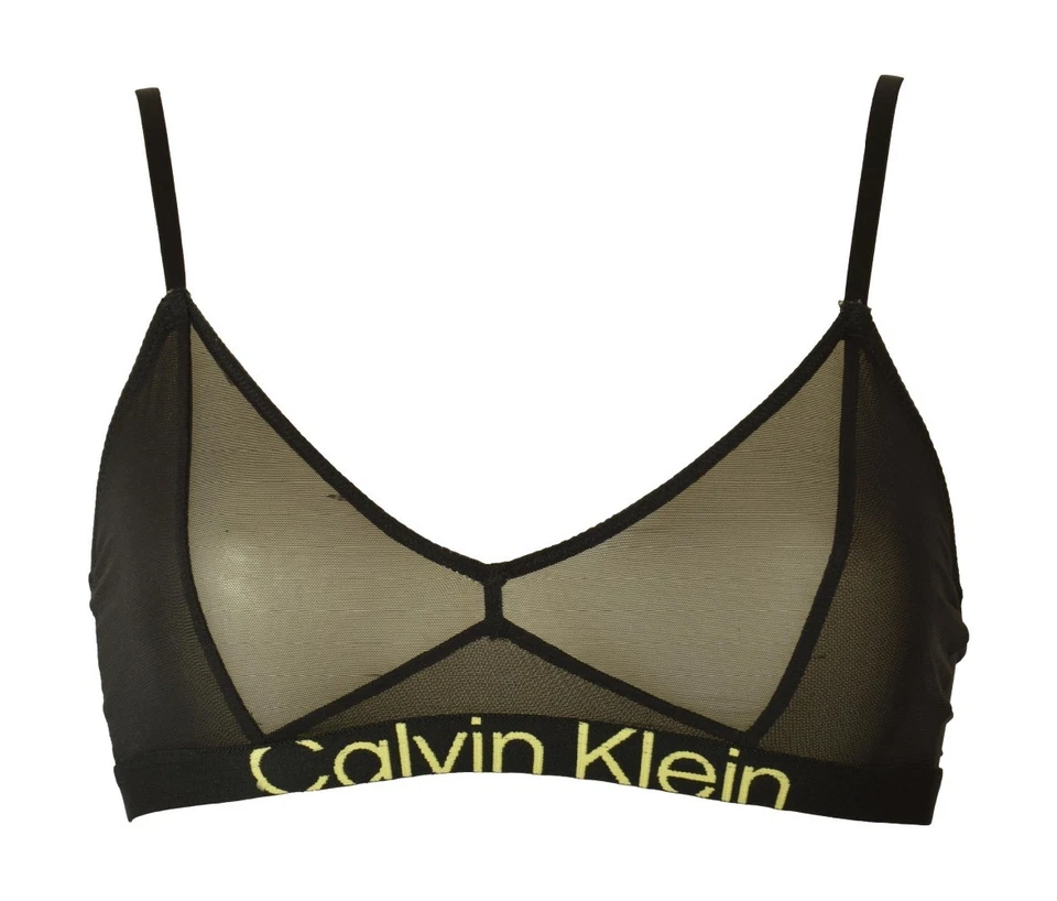 CK CALVIN KLEIN women's bra without underwire soft lace logo f item QF7390O - Image 1 of 1