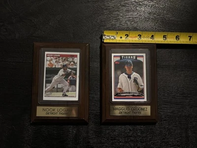 Placas colgantes recuerdos deportivos Magglio Ordóñez & Nook Logan Tigres de Detroit Foto 1 de 2