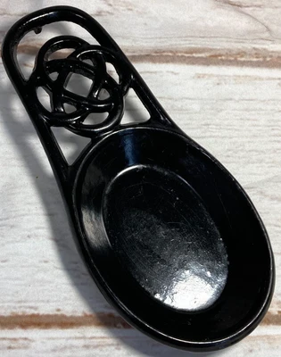 Cuchara de hierro fundido negra de 8" vintage Core Kitchen Cottagecore granja elegante Foto 1 de 4