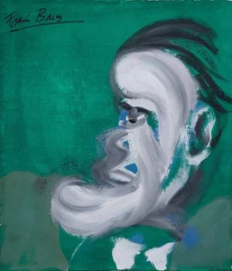 Francis Bacon Style Abstract Oil Painting on Canvas – Signed Vintage Art - Picture 1 of 5