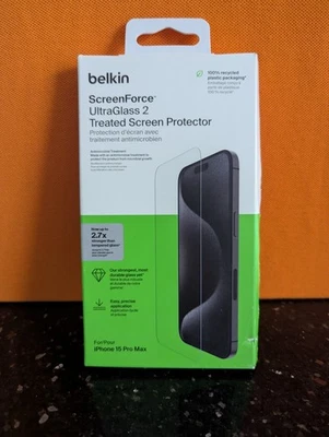 Belkin VETRO ULTRAVIDRIO ANTIMICROBICO PARA IPHONE 15PROMAX Apple iPhone OVA134ZZ Foto 1 de 3