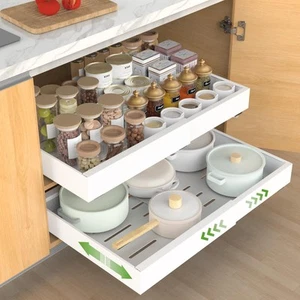 Pull out Cabinet Organizer, Expandable(12.2"-20.5") Heavy Duty Slide Out Draw... - Picture 1 of 9