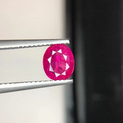 1.35Ct Natural Red Ruby Afghan Cushion Loose Faceted Gemstone - Image 1 of 4