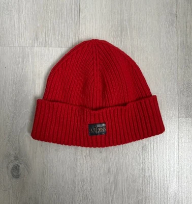 Винтажный Armani джинсы красный шерсти beanie шляпа один размер - Изображение 1 из 4