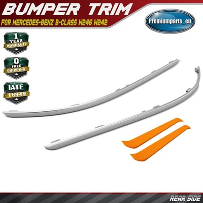 2x Rear Chrome Bumper Moulding Strip Trim for Mercedes-Benz B-Class W246 W242 - Image 1 of 4