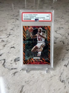 DENNIS RODMAN 2019 PANINI PRIZM CHOICE #3 TIGER STRIPE SP  PSA 9 MINT - Picture 1 of 4