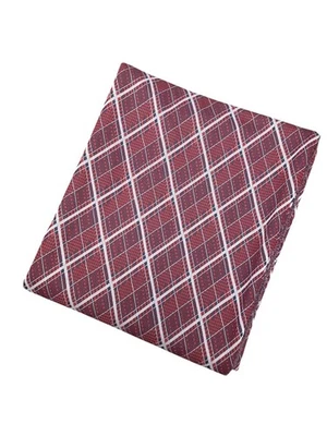 Vintage Stretchy Diamond Plaid Red Crafting Sewing Fabric Cottage  - Image 1 of 3