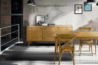 Sideboard Cupboard Base Mobile 2 Door 3 Drawers Living Room Modern Living - Image 1 of 4