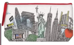 NEU Galison HANDGEMACHTE BESTICKTE TASCHE NY NEW YORK CITY Skyline - Bild 1 von 1