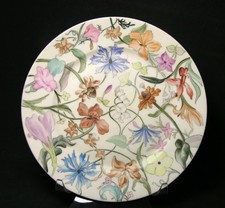 Medley Of Garden Flowers Hand Painted Limoges Plate, Artist Signed