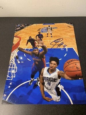 Foto firmada autografiada por Elfrid Payton New York Knicks Magic 8X10 con certificado de autenticidad Foto 1 de 3