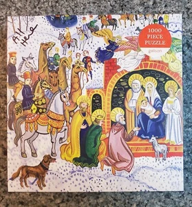 Galison JOY TO THE WORLD 1000 piece puzzle Christmas nativity COMPLETE - Picture 1 of 6