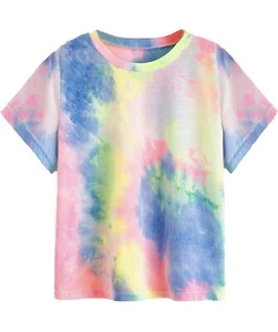 CAMISETA TIE DYE TYE DIE, DYED DIE, SWIRL, PREENCOGIDA MANGA CORTA GRANDE - Imagen 1 de 4