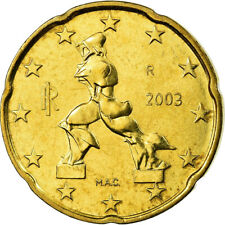 [#700278] Włochy, 20 Euro Cent, 2003, Rome, MS(65-70), Mosiądz, KM:214