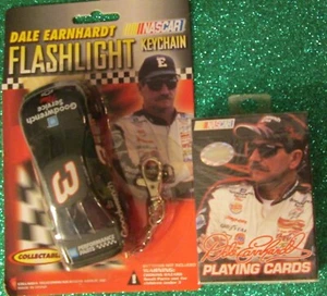 Dale Earn Harnhardt Sr. Playing Cards Large Flashlight Racing Car Keychain - Picture 1 of 1