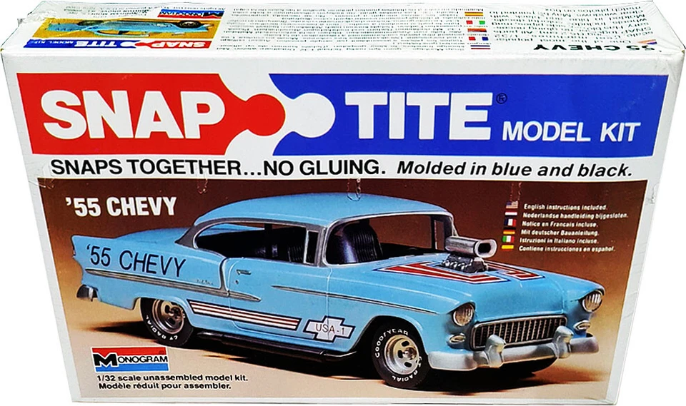 Monogram Rapide Tite '55 Chevy , 1:3 2 Echelle, Vintage 1979, Collection, Neuf ! - Photo 1/3