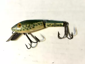 Vintage L&S Bass Master No.25 Metal Lip Jointed Dual Treble Hook Lure. - Picture 1 of 10