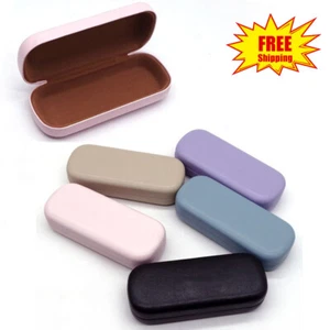 Portable Eye Glasses Case Leather Hard Box Eyeglasses Spectacle Holder Storage - Picture 1 of 9