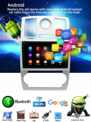 Wifi 9" Android 10.0 Car Stereo Radio Player GPS  Navi For Chrysler Aspen 300C - Image 1 of 4