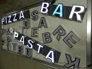 3D LED Letras 15CM LED Panel de Luz Leuchtbuchstabe Letrero de Neón Nuevo - Imagen 1 de 92
