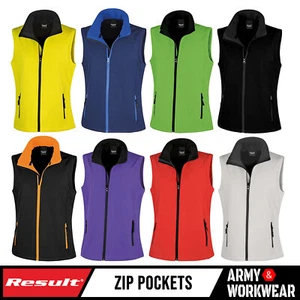 Womens Softshell Bodywarmer Bodywarmer Zip Printable Ladies acket Gillet Result - Picture 1 of 17