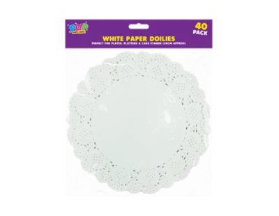 White Paper Doilies Doyleys Round Marriage Anniversary Birthday - Image 1 of 3