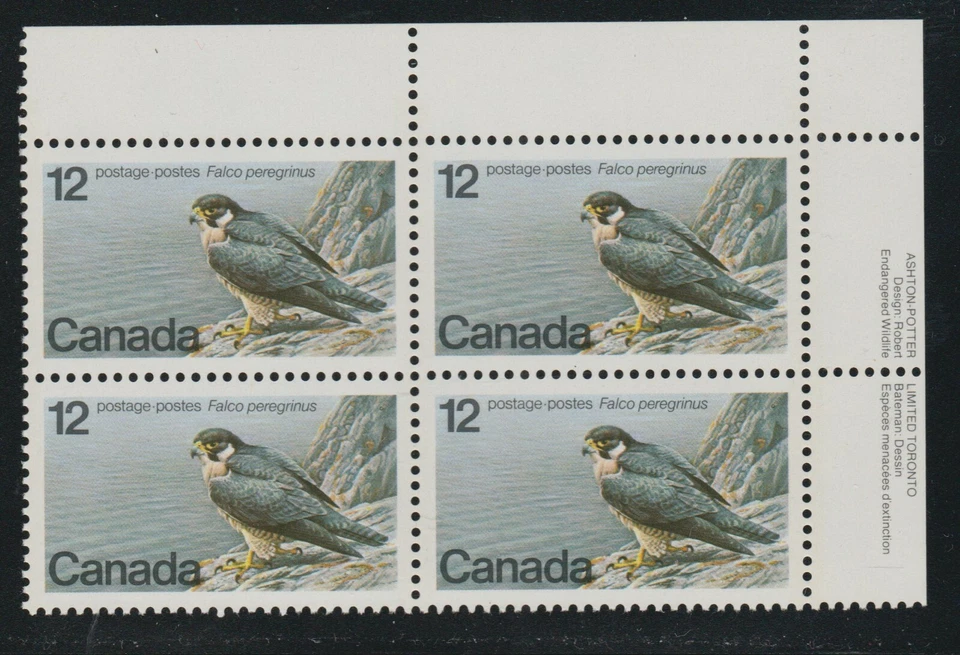 1978 Canada SC# 752 UR - Endangered Wildlife - Plate Block M-NH Lot # 2815b - Image 1 of 1