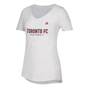 Toronto FC MLS Adidas Women's "Over Inked" Team Font White T-Shirt - Picture 1 of 1