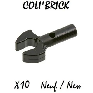 Lego 48729b - 10x Bras, pince / Bar 1L clip mechanical claw - Noir Black - Neuf - Imagen 1 de 1