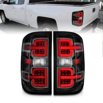 ANZO LED Tail Lights w/Black for 15-19 Chevy Silverado 2500HD 3500HD -Halgn Only - Image 1 of 4