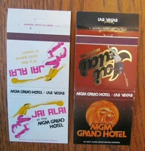 JAI-ALAI MATCHBOOK COVERS: JAI-ALAI MGM LAS VEGAS NEVADA SPORTS MATCHCOVERS -D13 - Imagen 1 de 2